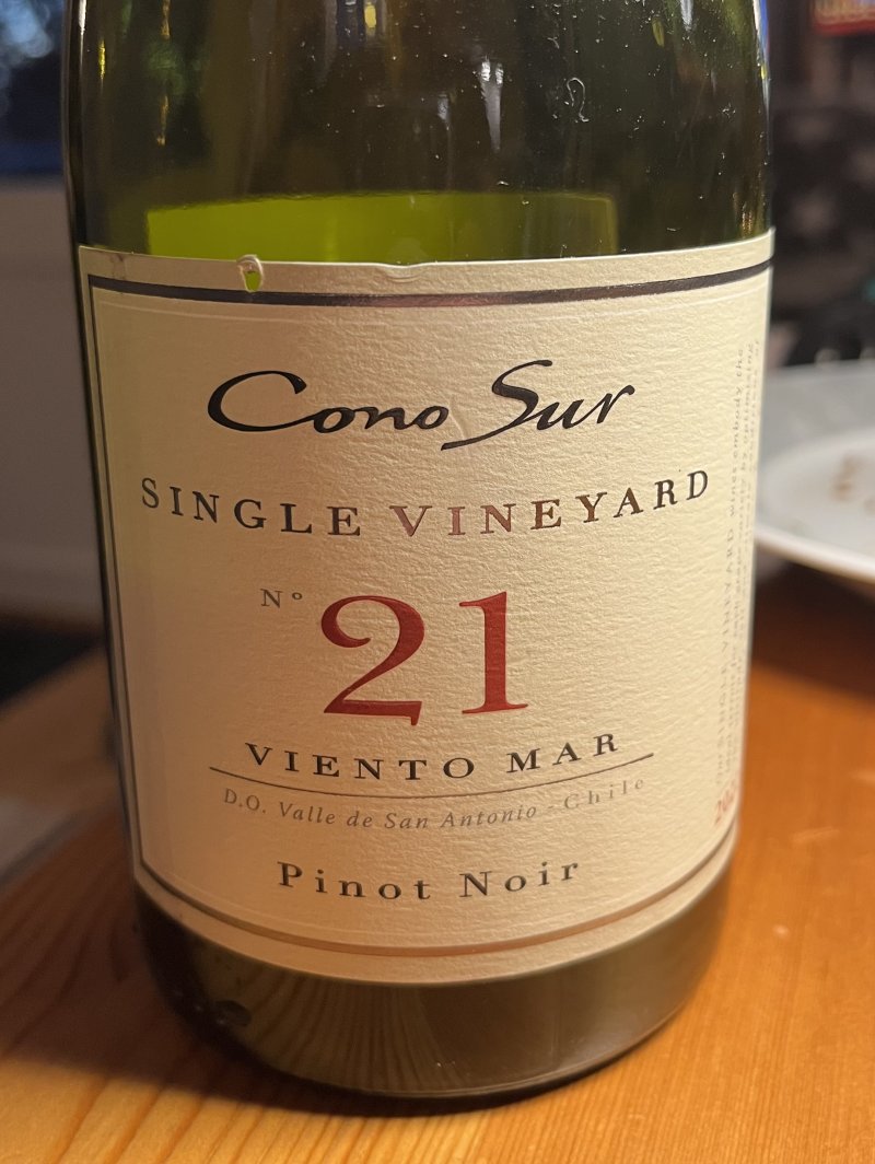 Framsida av Cono Sur Single Vineyard 21 Viento Mar