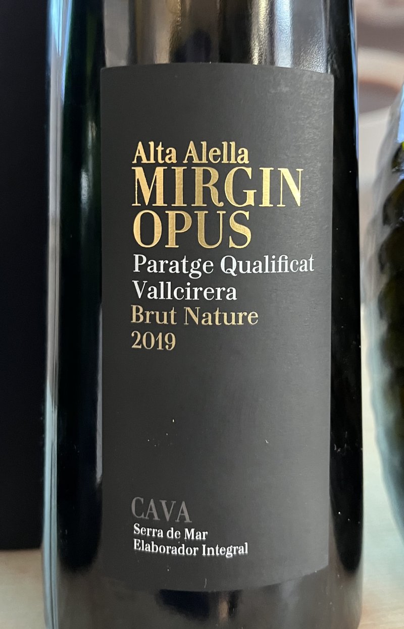 Framsida av Alta Alella Mirgin Opus Cava Brut Nature