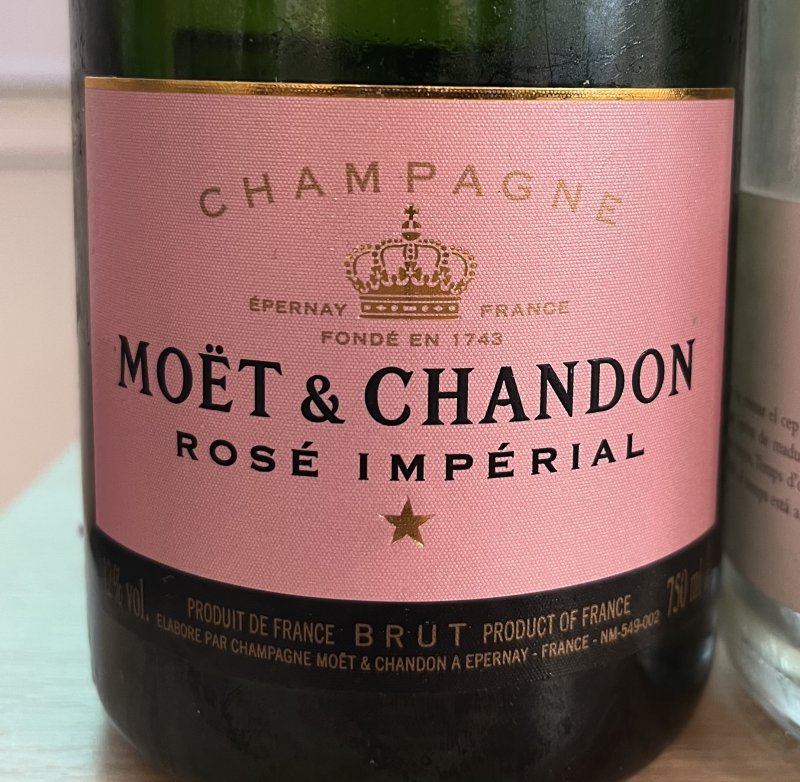 Framsida av Moët & Chandon Rosé Impérial Champagne Brut