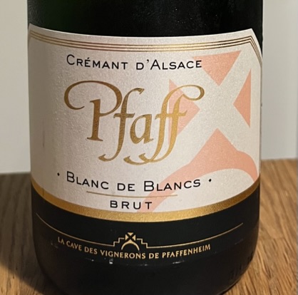 Framsida av Pfaff Crémant d'Alsace Blanc de Blancs Brut