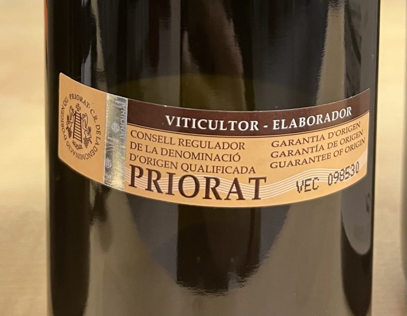 Baksida av Coster de l'Alzina Celler Aixalà-Alcait