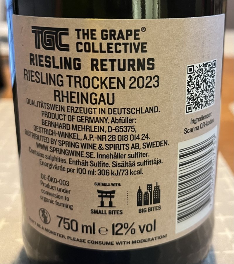 Baksida av The Grape Collective