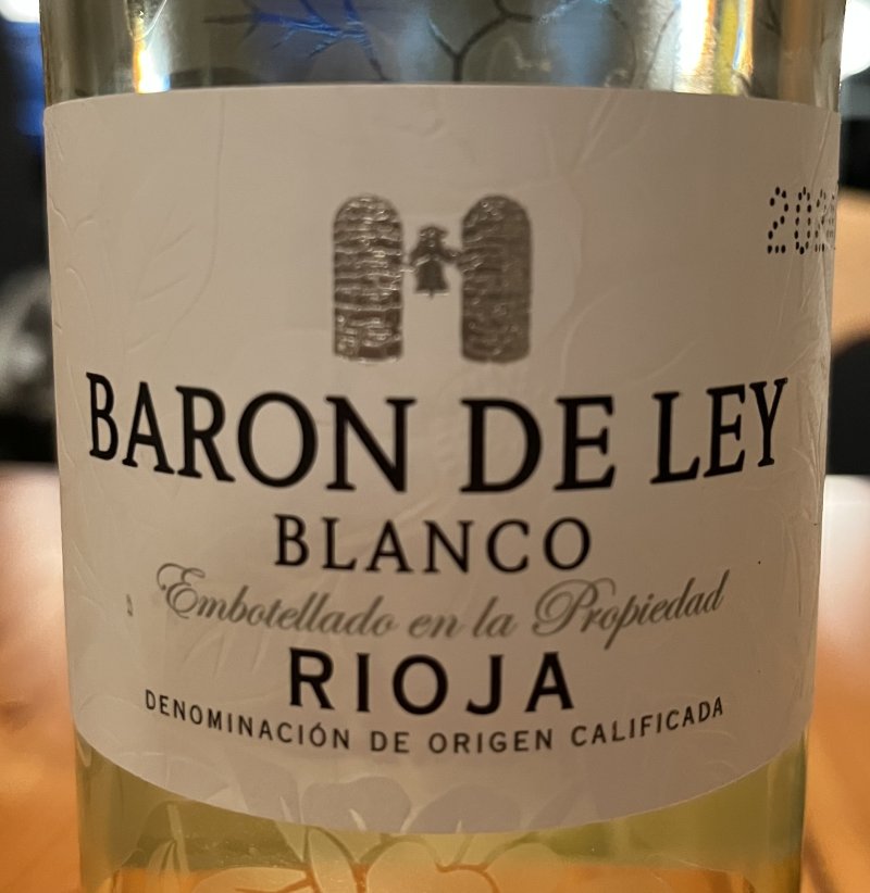Framsida av Baron De Ley Blanco Rioja