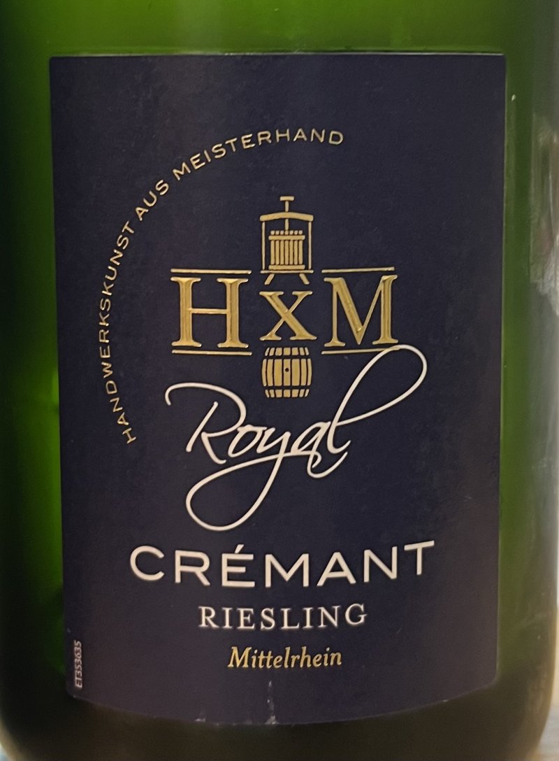 Framsida av HXM Royal Crémant Riesling Brut