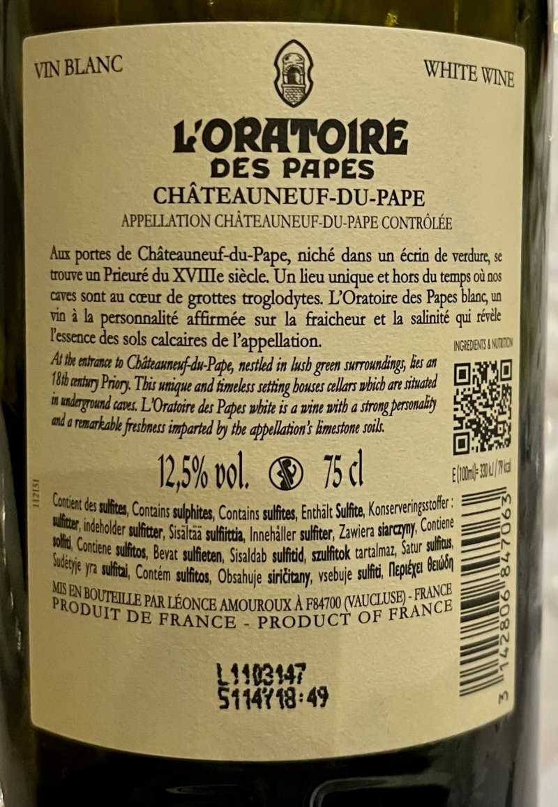 Baksida av L´oratoire Des Papes Châteanneuf du Pape