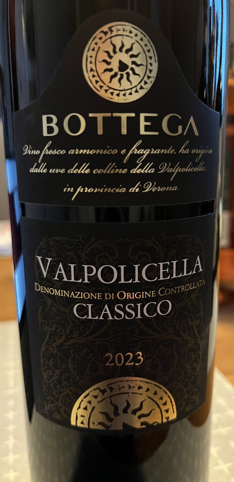 Framsida av Bettets Valpolicella Classico