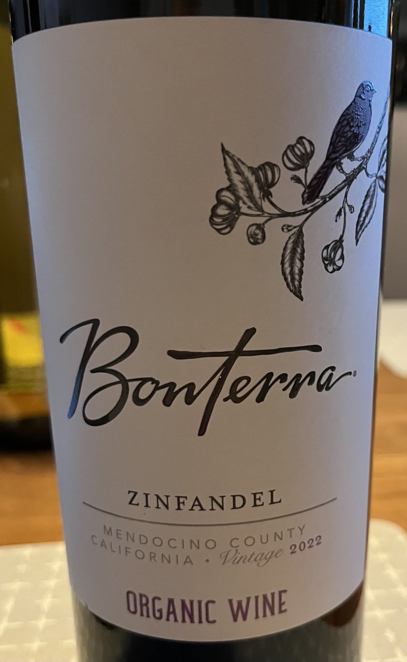 Framsida av Bonterra Zinfandel