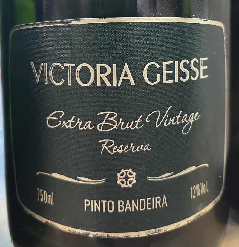 Framsida av Victoria Geisse Extra Brut Vintage