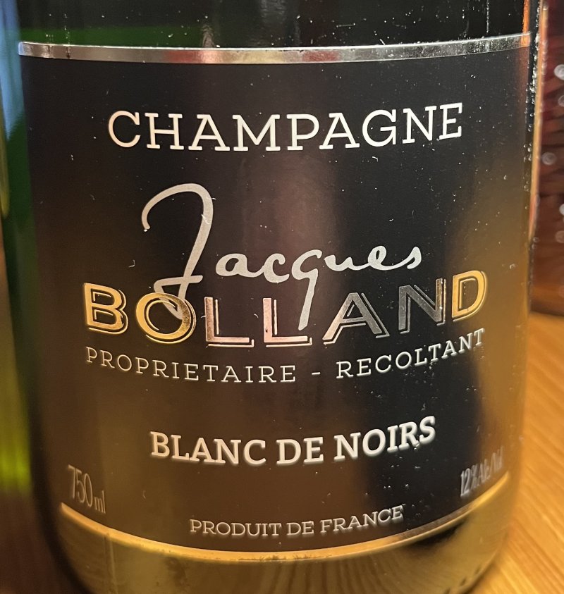 Framsida av Jacques Bolland Blanc de Noirs Champagne Brut