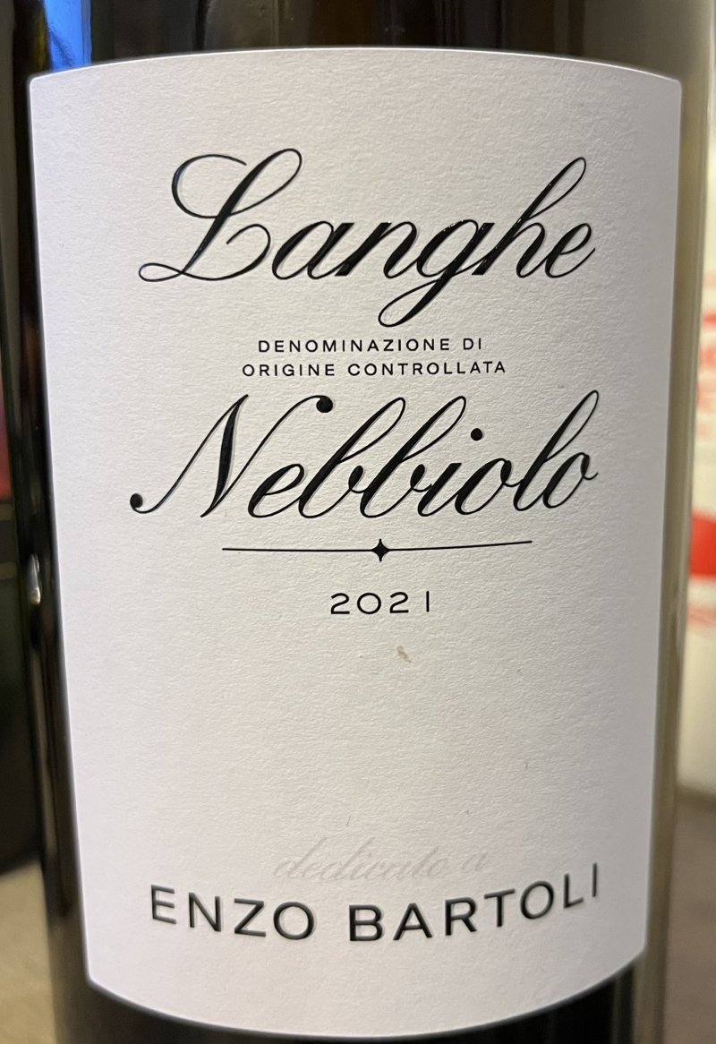 Framsida av Enzo Bartoli Langhe Nebbiolo