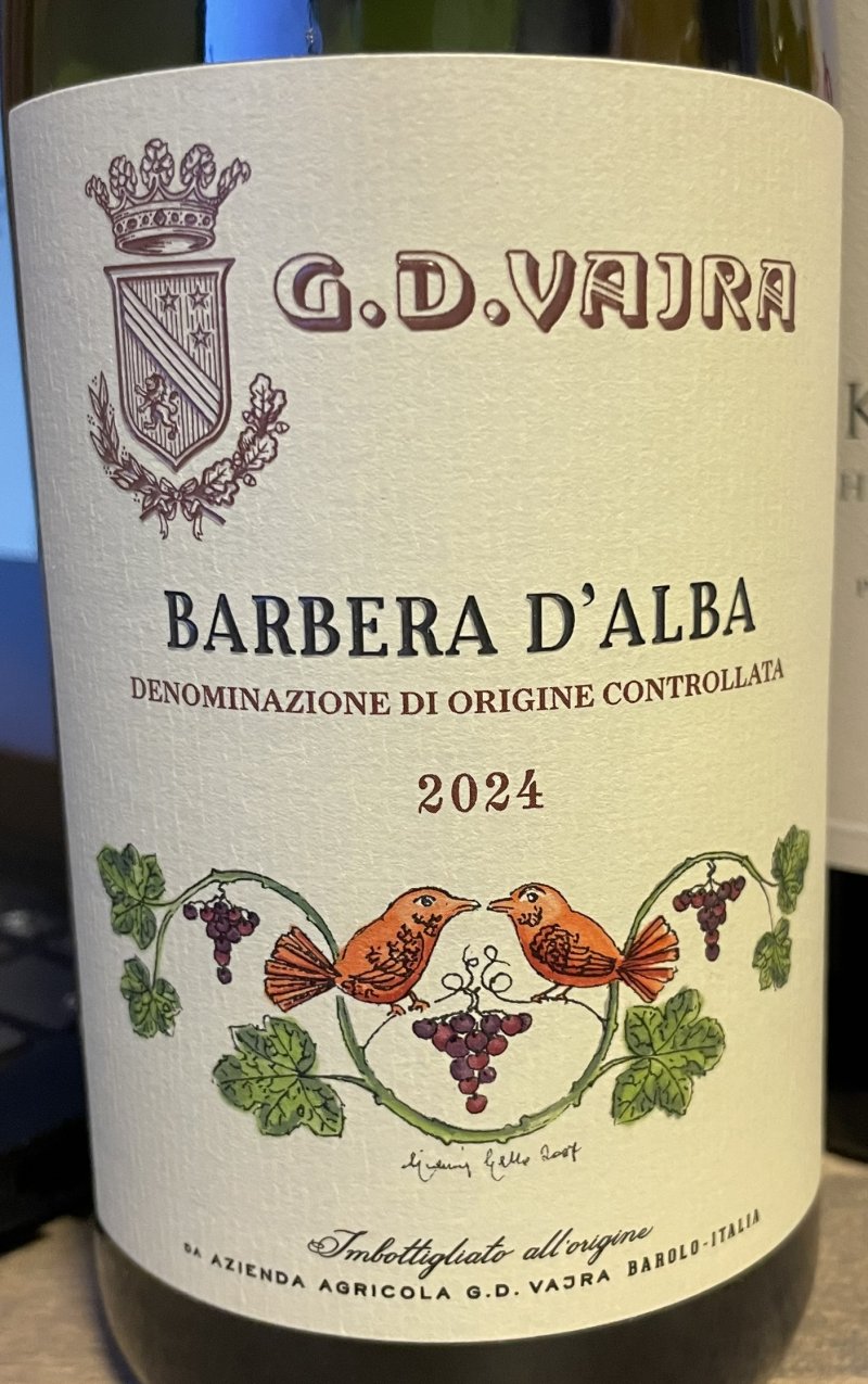 Framsida av G D Vajra Barbera d´Alba
