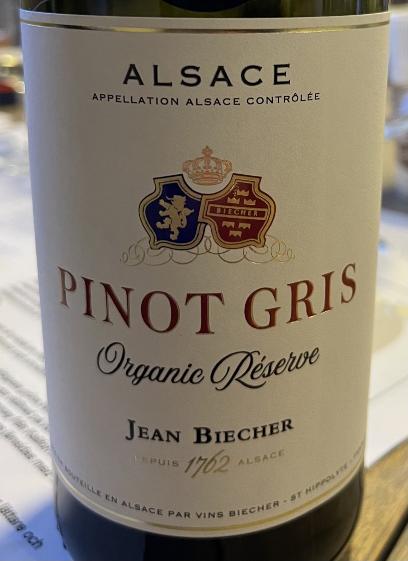 Framsida av Alsace Pinot Gris