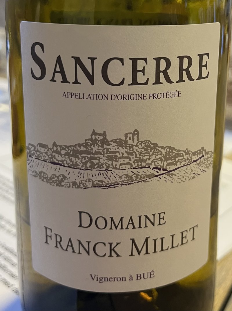 Framsida av Sancerre Domaine Franck Millet