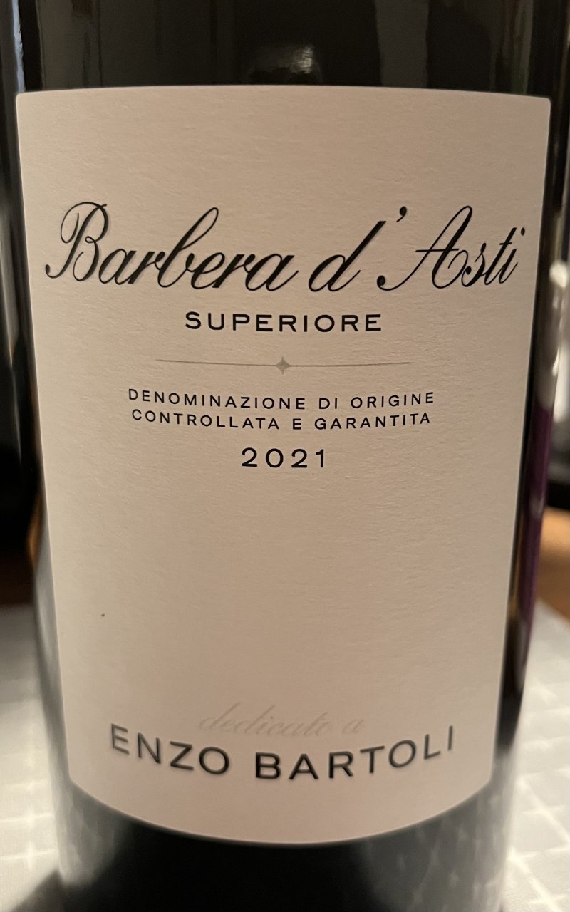 Framsida av Barbera ď Asti Superiore