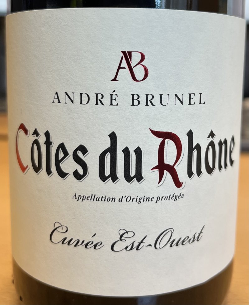 Framsida av André Brunel Côtes du Rhône